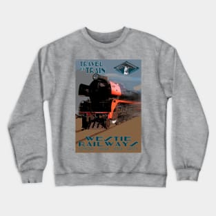 Retro Steam Rail Travel_01 Crewneck Sweatshirt